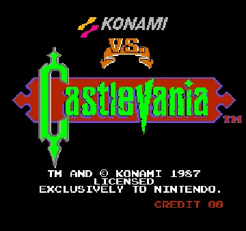 Vs. Castlevania screen shot title